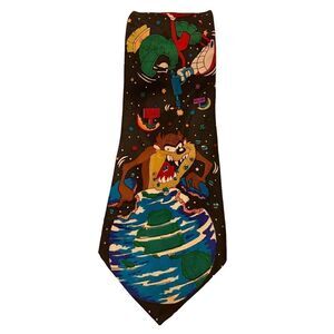 Looney Tunes Mania Vintage 1993 Marvin and Taz Save the‎ Planet Tie